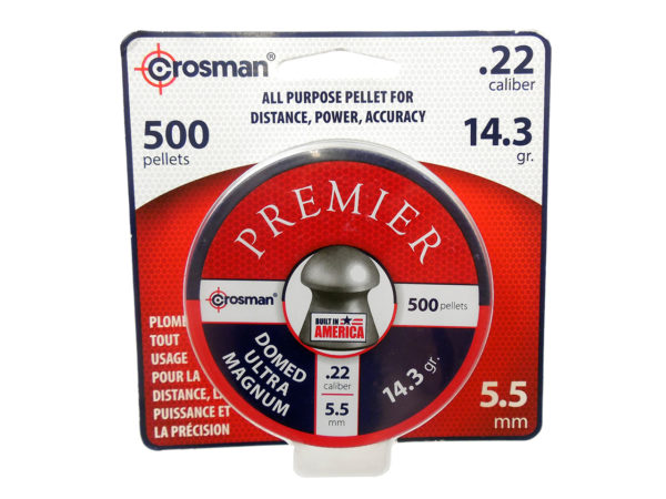 Crosman Premier Domed Ultra Magnum | .22 caliber, 14.3 gr, 500 ct.