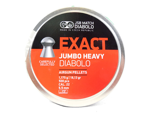 JSB Jumbo Heavy Diabolo Pellets .22 Cal 18.13 gr 500 ct 