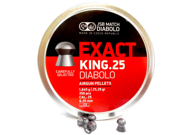 JSB Exact King Pellets | .25 cal, 25.39 gr, 350 ct