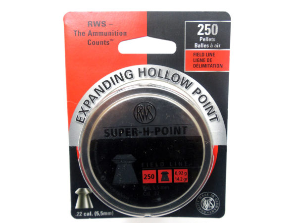 RWS Super-H-Point Expanding Hollow Point Pellets | .22 Cal, 14.2gr, 250Ct.
