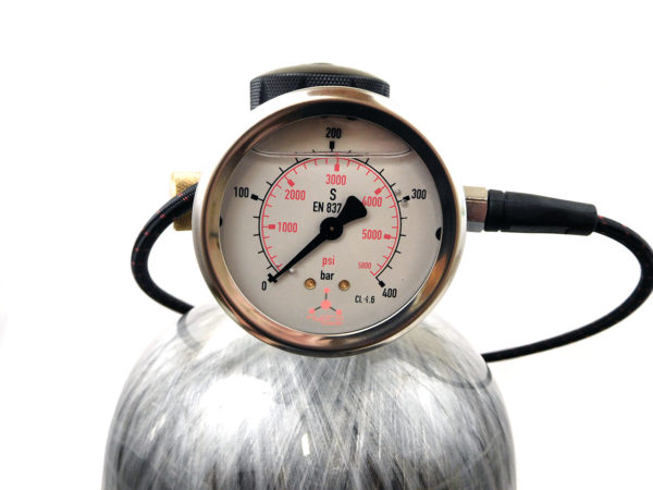 Omega Air Cylinder with HP3  Valve 75 cu / ft, 4500 PSI - Image 2