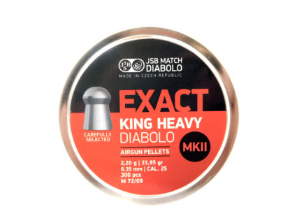 JSB Exact King Heavy MKII .25 cal, 33.95gr, Domed, 300ct