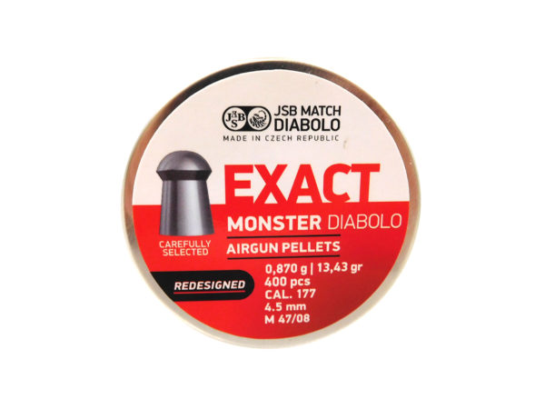 JSB EXACT Monster Redesigned Pellets | .177 cal, 13.43 gr, Domed, 400ct