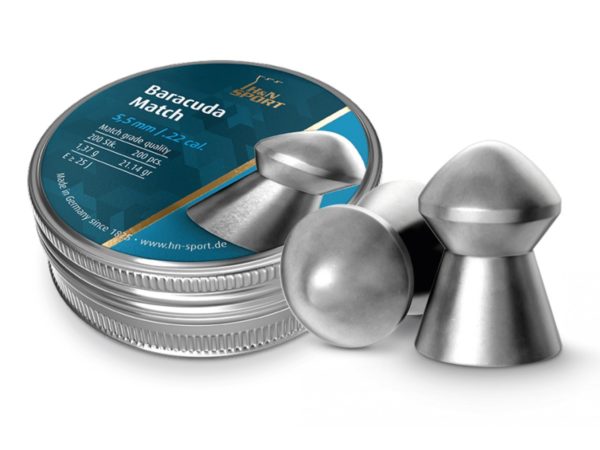 HN Baracuda Match Pellets .22 cal, 21.14 gr, 5.51 HS Round Nosed, 200 ct