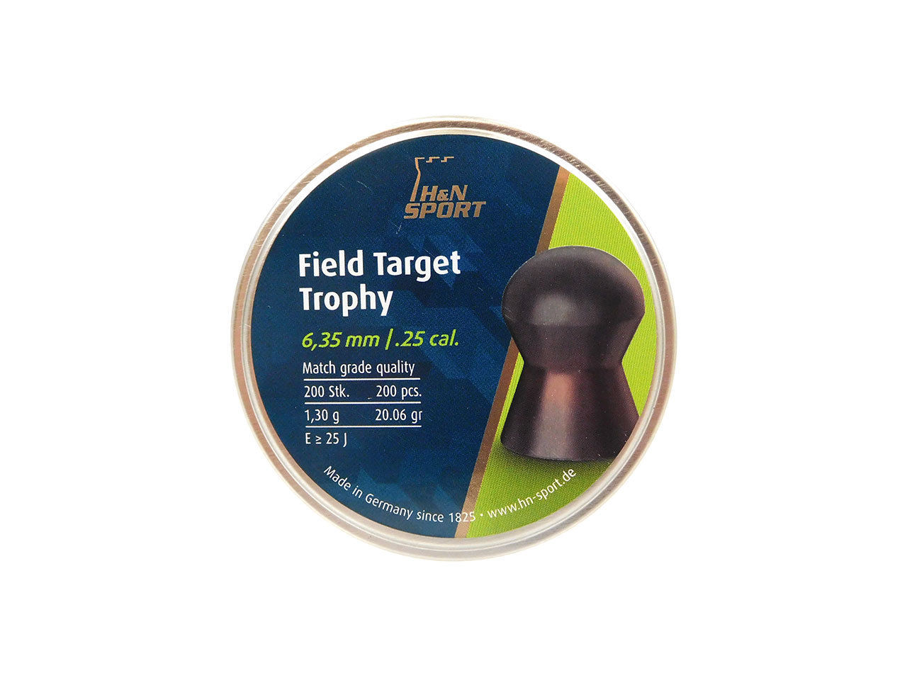 H&N Field Target Trophy .25 cal, 20.06gr, Domed, 200ct Baker Airguns