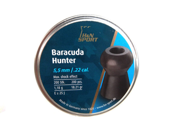 H&N Baracuda Hunter Pellets | .22 cal, 18.21 gr, Hollowpoint, 200 ct