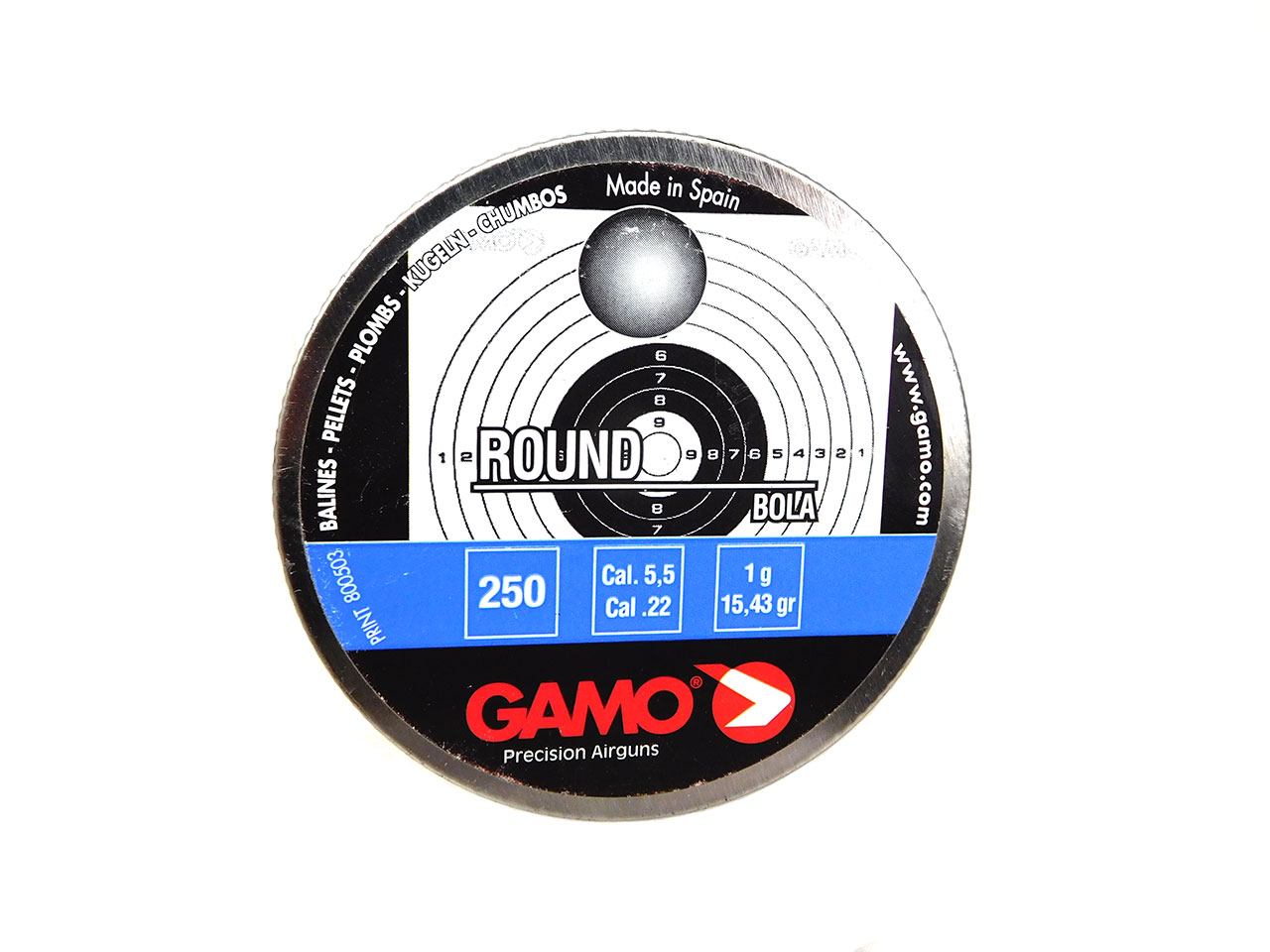 Gamo .22 Round Ball Lead BBs BB's Pellet Alternative 15.43 gr 250 ct 