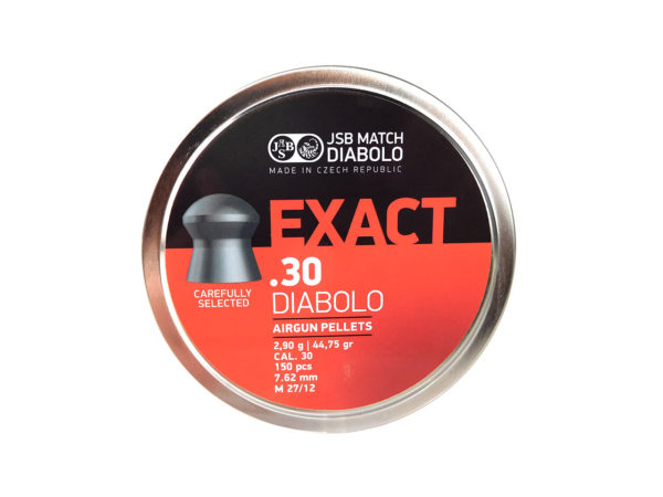 JSB Exact .30 Diabolo Pellets | .30 cal, 44.75 gr, 150 ct