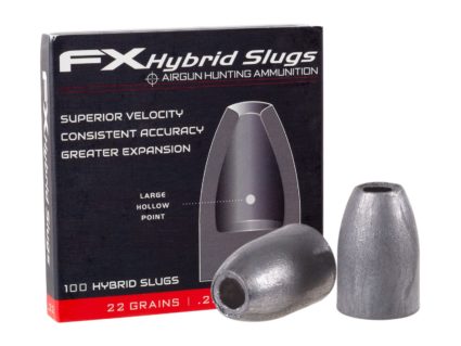 FX Hybrid Slugs, .22 cal, 22gr, Hollowpoint, 100ct