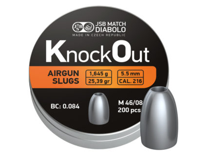 JSB Knockout Slugs, 0.216", 25.39gr, Hollowpoint, 200ct