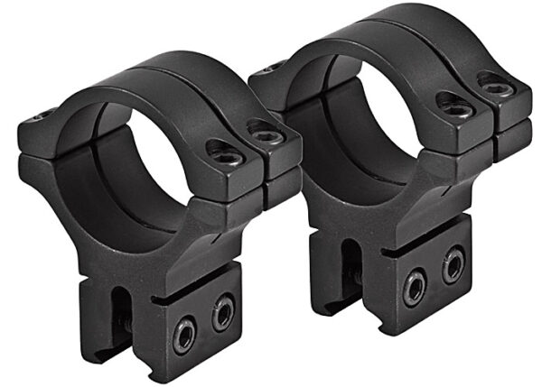 BKL 30mm Rings, 3/8" or 11mm Dovetail, Double Strap, Matte Black