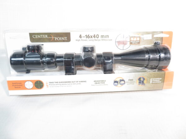 CenterPoint 4-16x40 AO High Power, Long Range Rifle Scope