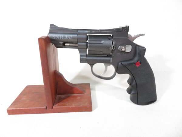 Crosman SNR357 .177-Cal Pellet/BB CO2-Powered Snub Nose Revolver, Black/Grey - Image 6