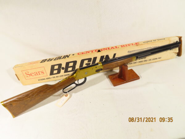 Sears Model 799.19052 Daisy 1894 Replica Centennial "Golden Spike" in the box