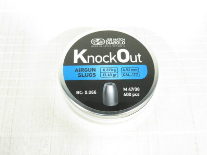 JSB Knockout Slugs .177, 4.52mm, 13.43gr, Hollowpoint, 400ct