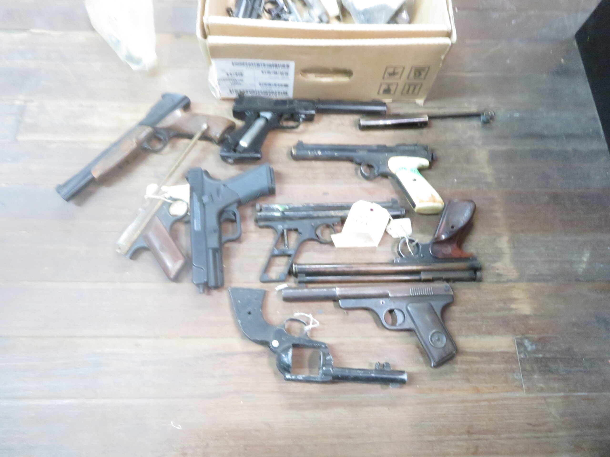 Box of Misc Airguns and Parts Baker Airguns