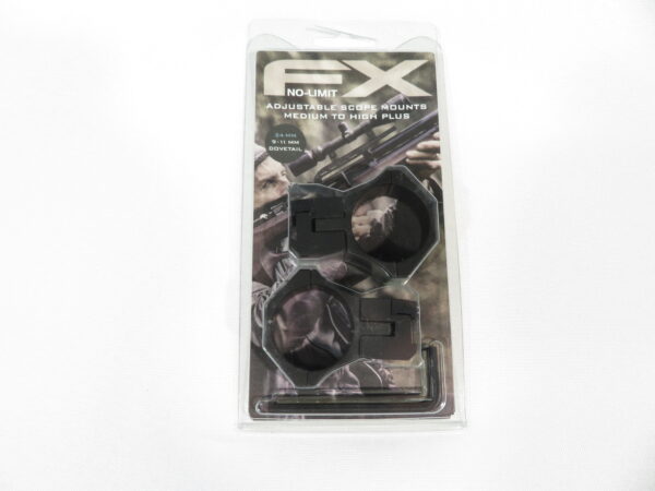 FX No-Limit Scope Rings | 34 mm, Dovetail 9-11mm, Adjustable