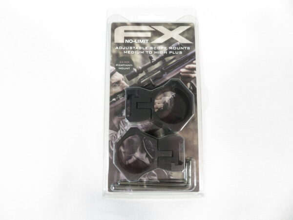 FX No-Limit Scope Rings | 34 mm, Picatinny Mount, Adjustable