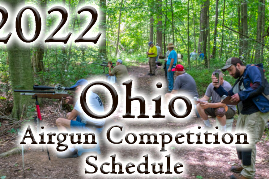 2022 Ohio Airgun Competition Schedule