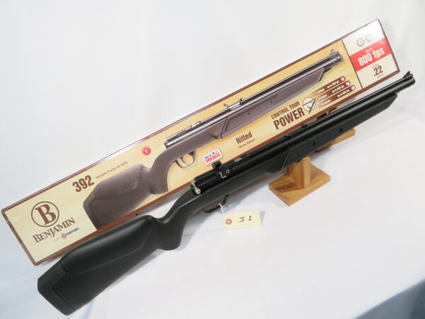 Benjamin 392S .22 caliber Pellet Rifle with Williams Peep Sight Used - Image 8