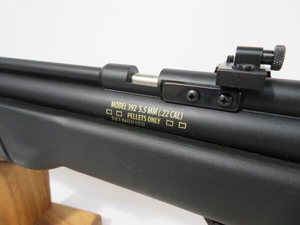 Benjamin 392S .22 caliber Pellet Rifle with Williams Peep Sight Used - Image 3