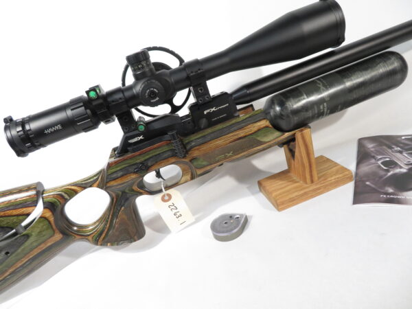 FX Crown PCP Air Rifle .25 cal Forest Green Laminate Stock Used - Image 6