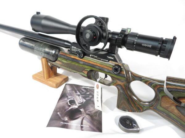 FX Crown PCP Air Rifle .25 cal Forest Green Laminate Stock Used
