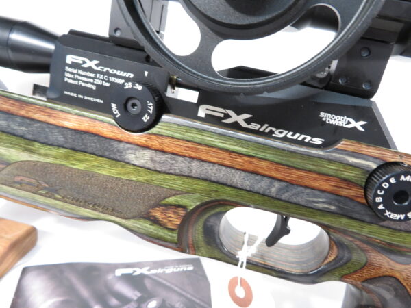 FX Crown PCP Air Rifle .25 cal Forest Green Laminate Stock Used - Image 2