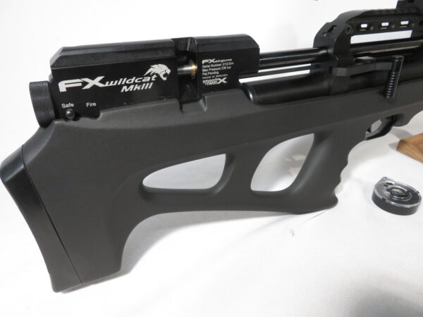 Used FX Wildcat MKIII .30 cal Sniper, Black Synthetic, w/ Aztec 5.5-25x50 SFP Scope SKU 91422 - Image 2