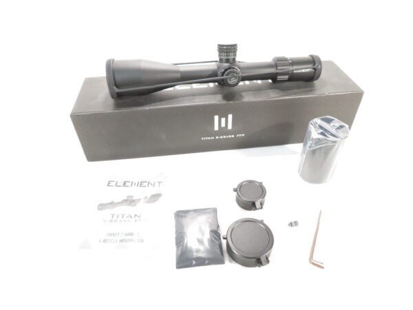 USED Element Optics Titan 5-25x56 FFP, EHR-1C MOA Reticle, 34mm Tube