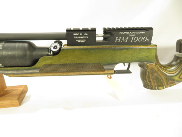 USED RAW HM1000x LRT Air Rifle, Camo Laminate Used .25 caliber - Image 5