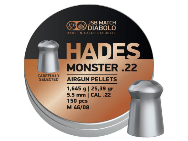 JSB Hades Monster .22 Pellets | .22 Cal, 25.39 gr 150ct
