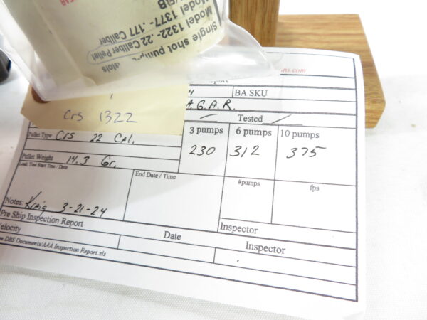 Crosman Medalist 1322 .22 cal Pump Pistol, Used Good Condition SKU 71624.4 - Image 7