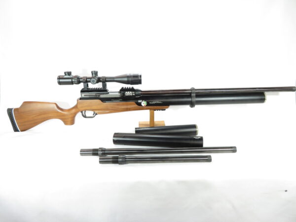 Used AEA Zeus .72 Air Rifle w/ 4-16x44 AO Scope, and extra barrels SKU 101824.5