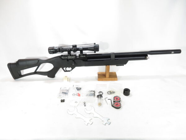 Used Hatsan Flash QE PCP Air Rifle .22 w/ scope and hand pump  SKU 82925.3
