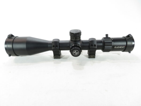 USED Element Optics Titan 5-25x56 FFP, APR-2D MRAD Reticle, 34mm Tube w/ Rings SKU 91725.9 - Image 2