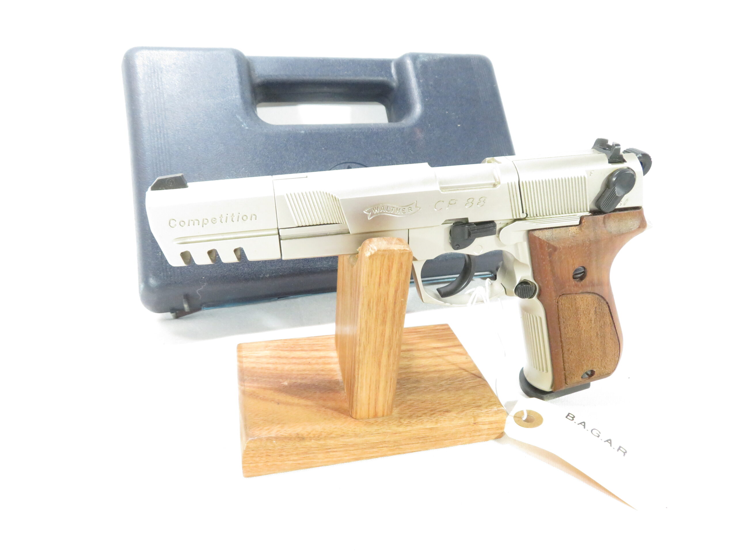 Walther CP 88 Competition Nickel Air Pistol 6" Barrel SKU 3526.3