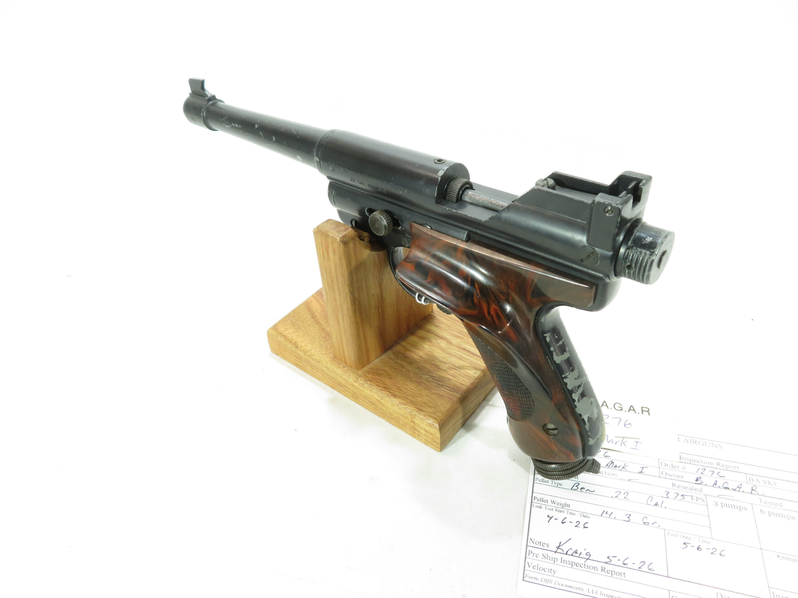 Crosman Mark I Target .22 Air Pistol SKU 5726.2 - Image 4