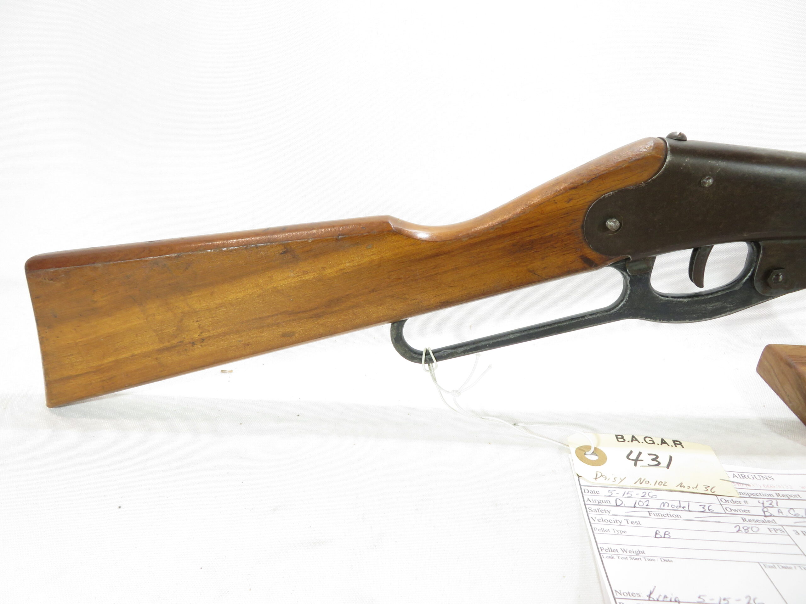 Daisy 102 Model 36 BB Gun Mfg 1942 and 1945-47 SKU 6226.6