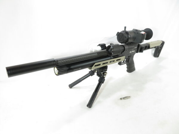Used Air Venturi Alpha Compact Tube .22 w/ Sightmark Nightvision scope and Bi-pod SKU DA6226.10 - Image 2