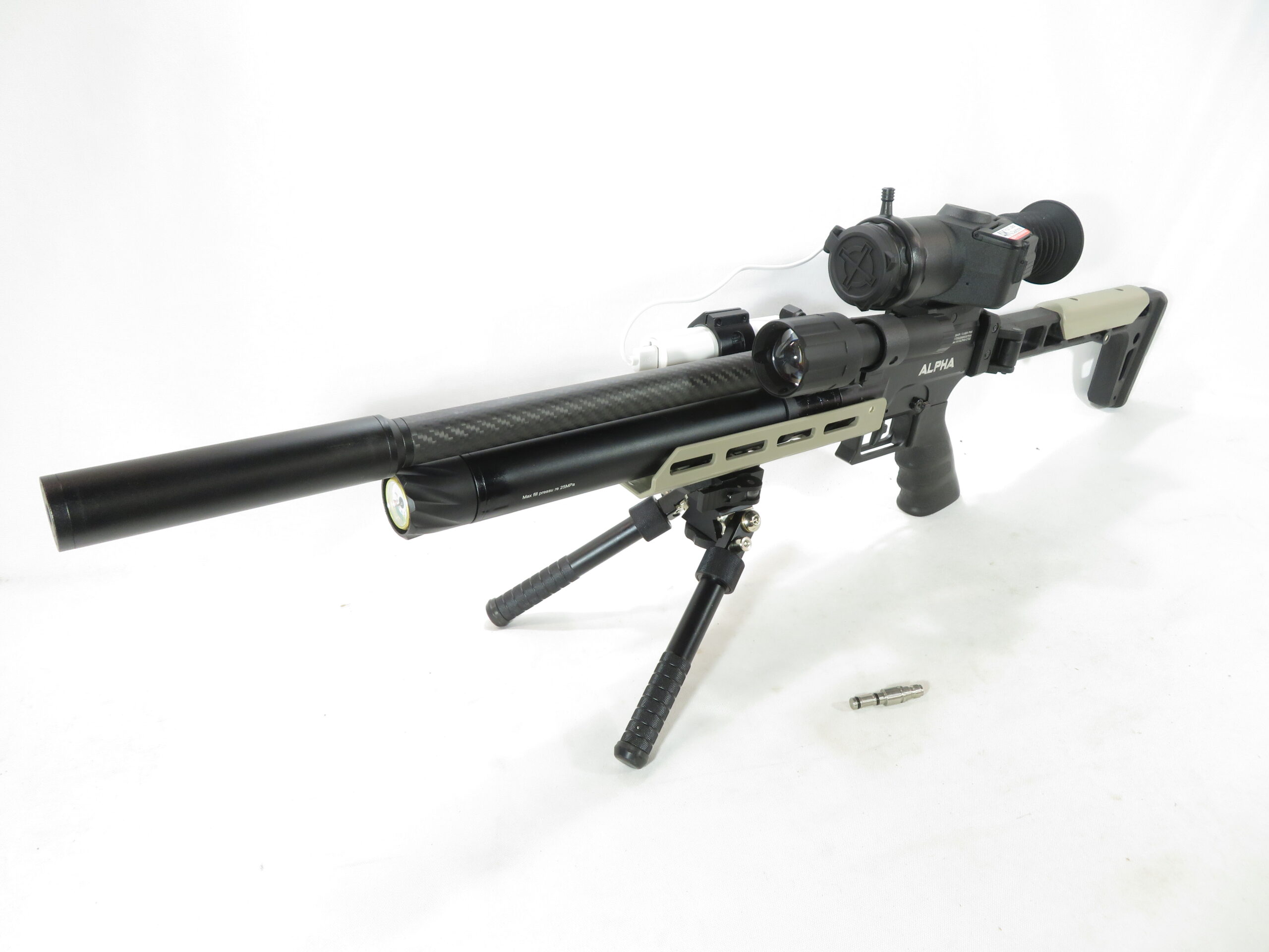Used Air Venturi Alpha Compact Tube .22 w/ Sightmark Nightvision scope and Bi-pod SKU DA6226.10