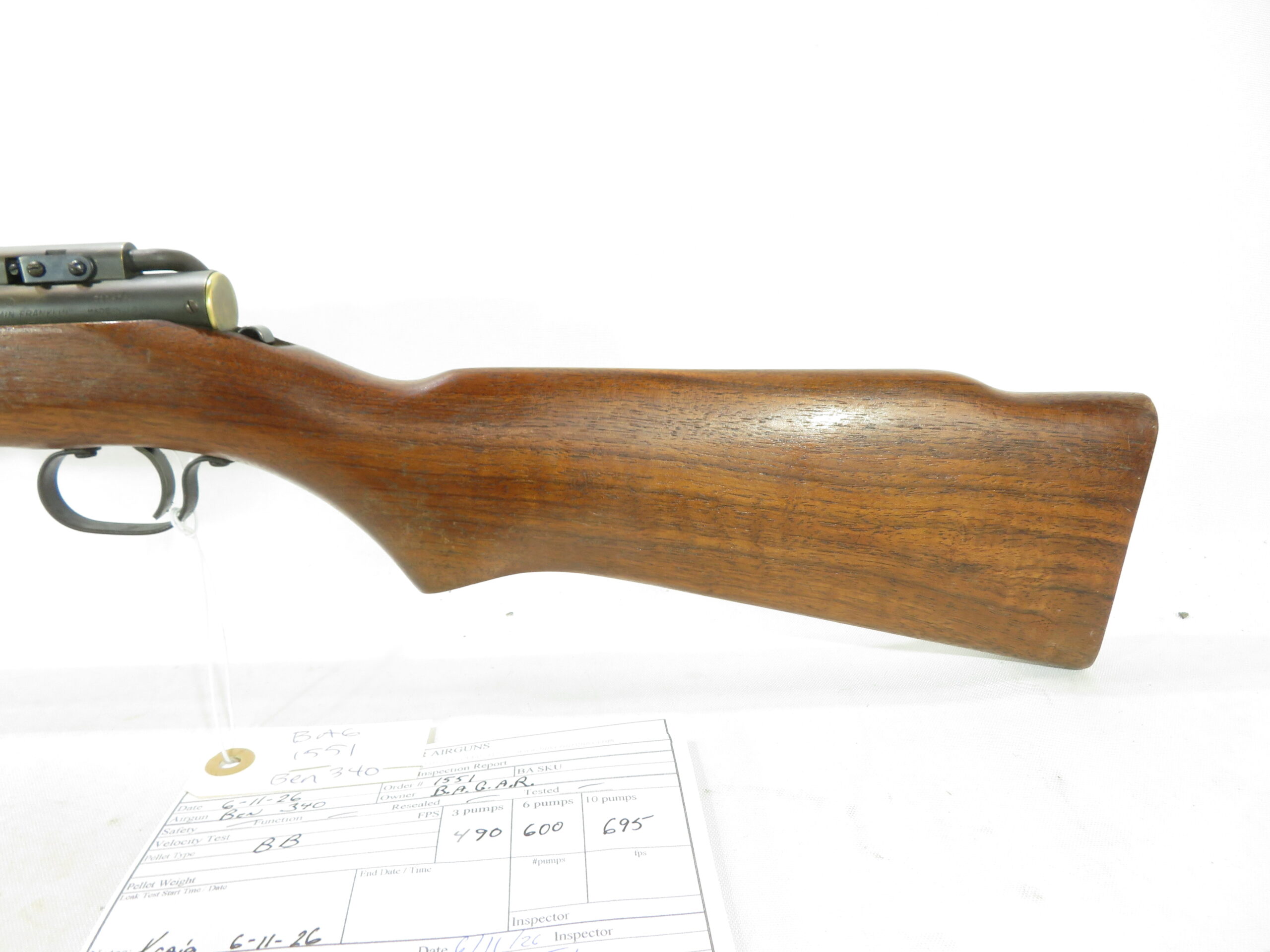Benjamin Franklin 340 Air Rifle SKU 63026.2