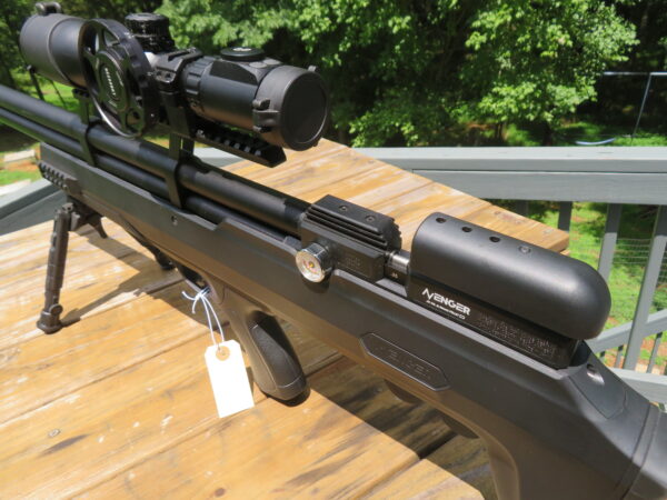 Used Air Venturi Avenger Bullpup .25 w/ UTG Scope and DonnyFL moderator and Bi-pod SKU 8726.1 - Image 3