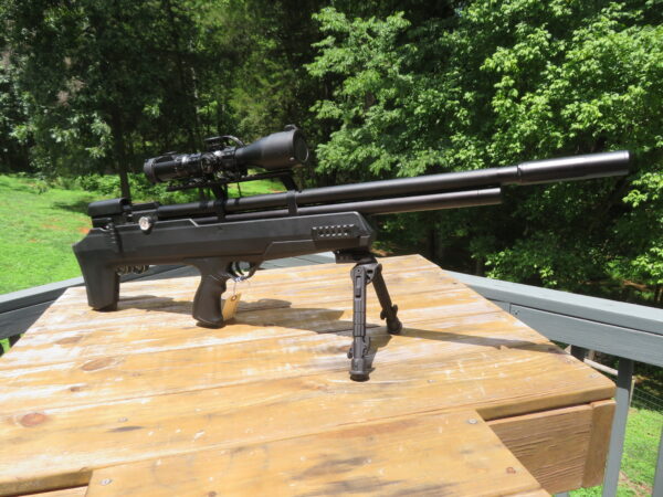 Used Air Venturi Avenger Bullpup .25 w/ UTG Scope and DonnyFL moderator and Bi-pod SKU 8726.1