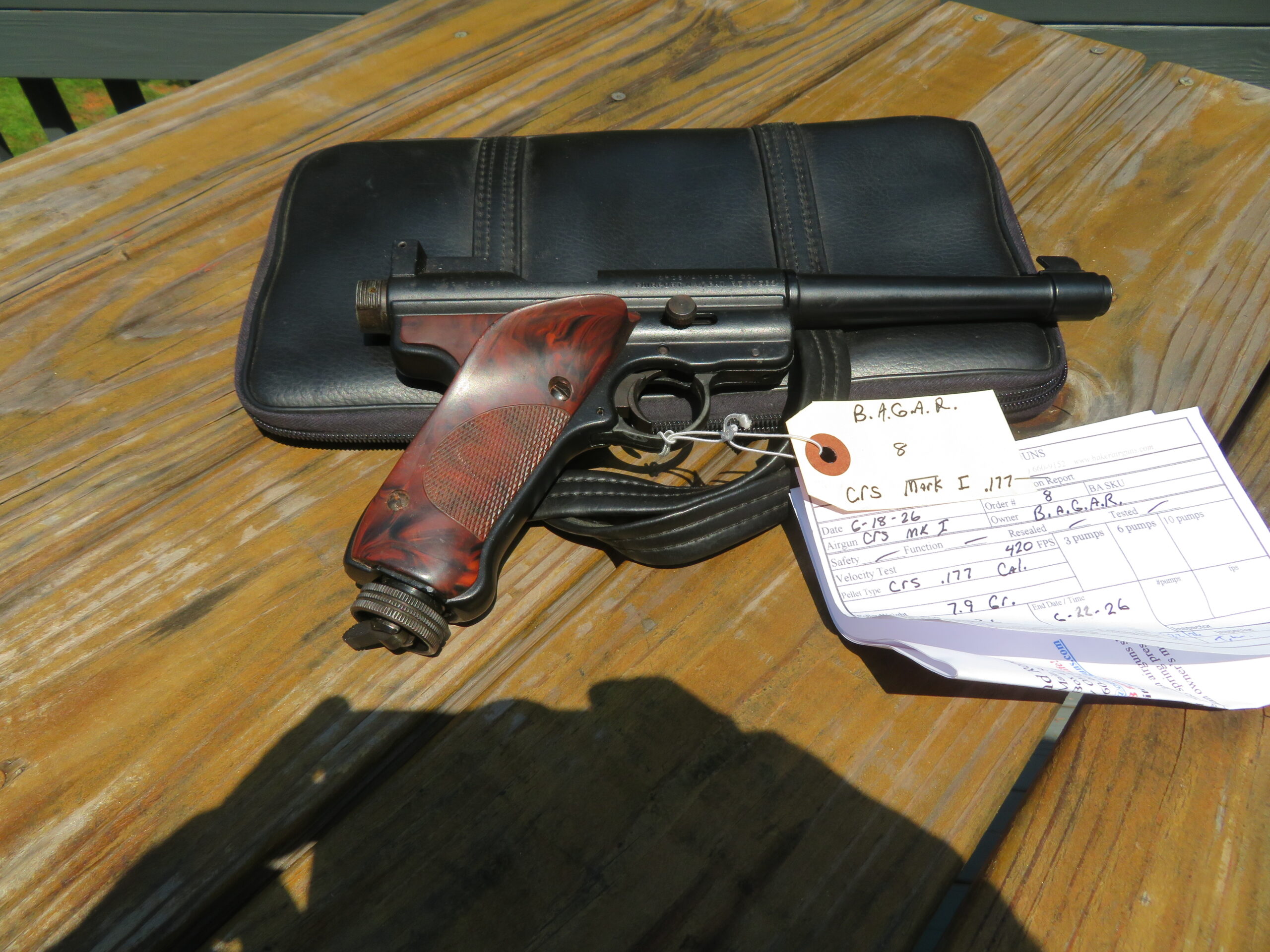 RARE Crosman Mark II Target .177 Left Hand Air Pistol SKU 82426.2