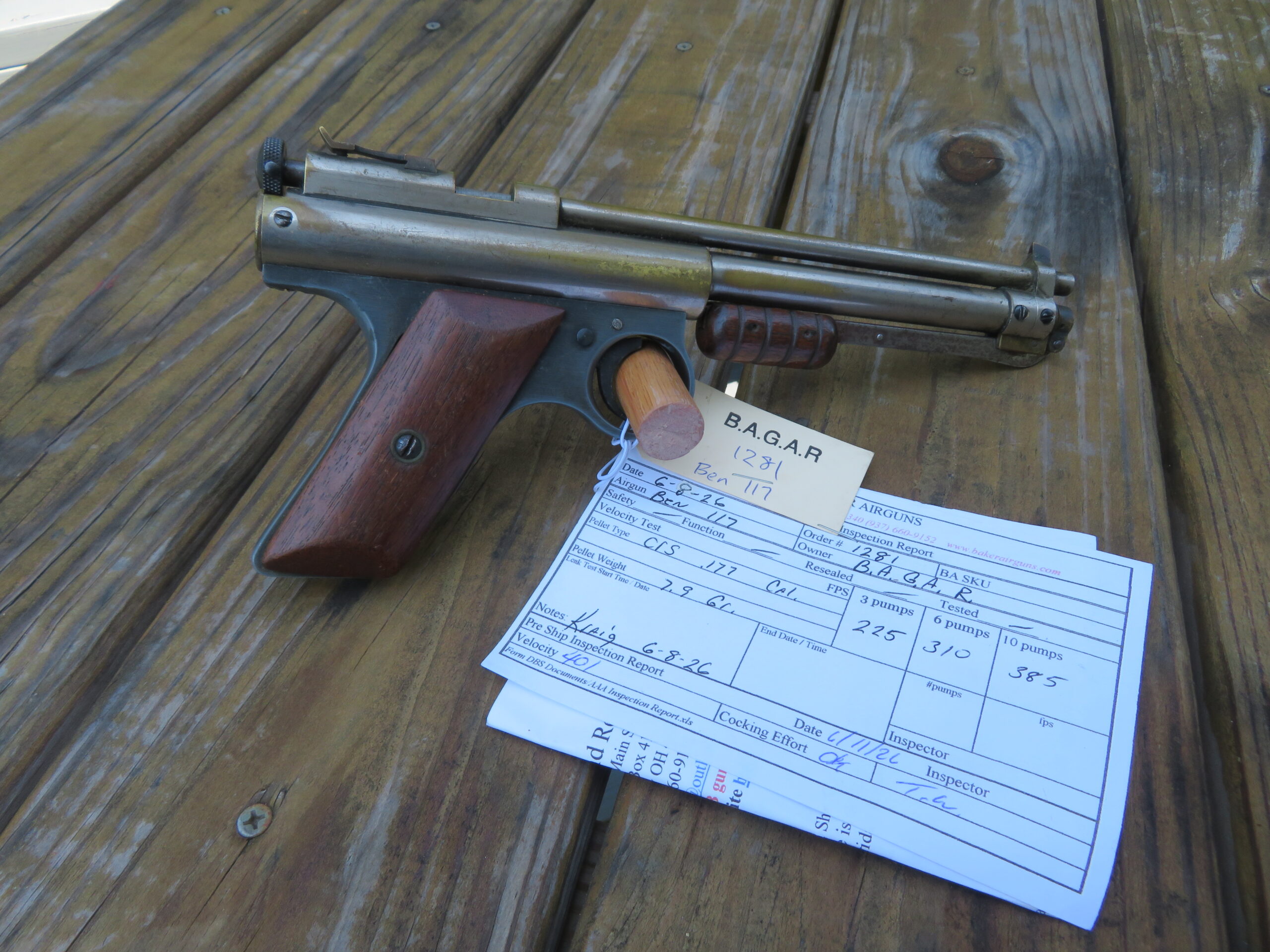 Benjamin Model 117 Air Pistol Mfg 1936-1941 SKU 82426.4