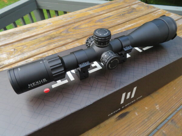 Used Element Optics Nexus 5-20x50 FFP w/ APR-1C MRAD 50001 w/ FX Adjustable Picatinny Rings - Image 3