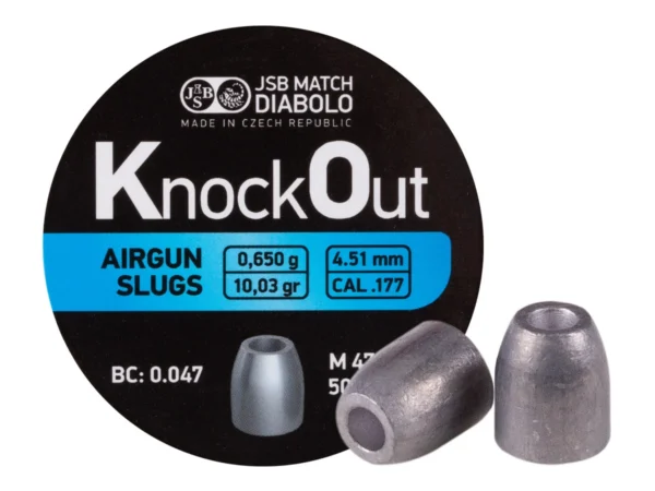 JSB Knockout Slugs .177, 4.51mm, 10.03gr, Hollowpoint, 500ct